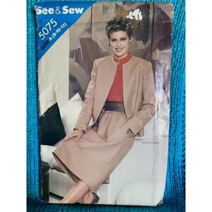 Butterick Sewing pattern 5075 Suit blazer midi skirt